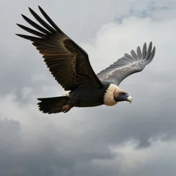 a realistic painting of a condor in a cloudy sky, highly detailed, matte painting, fantasy art, ayahuasca