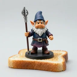 a dwarven d&d miniature on toast