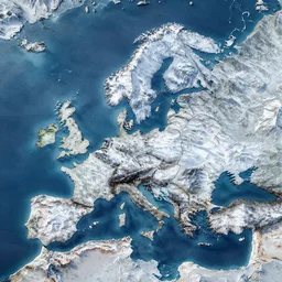 a extremely high detailed 3 d render of a topography map for stockholm unreal engine fantastic light effects snowy mountains