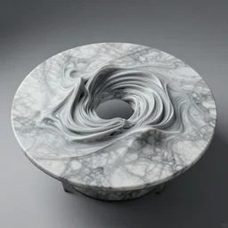 table warping and diffusing around itself, amazing concept art