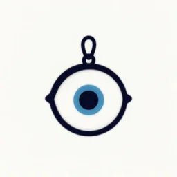 simple logo of an evil eye charm