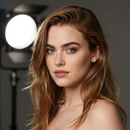 headshot of beautiful actress ruby rose, studio lighting, 8 k, photo shoot, 9 inch kershaw soft focus lens f / 5. 6
