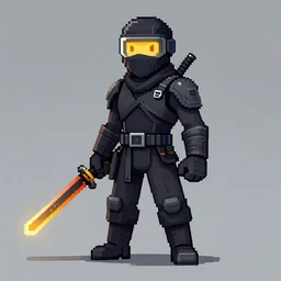 Final Ninja Zero, pixel art, concept art, highly detailed