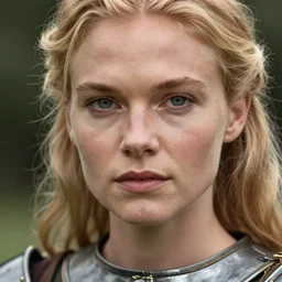 a beautiful close - up of of a blonde german actress with high cheekbones. good bone structure. dressed in 1 9 4 0 s style, wearing medieval armour, art by herb ritts, highly detailed, fine art, high detail, great lighting, 8 k resolution, masterpiece, clear eyes, soft lighting, hdr, 4 k, 8 k, hd