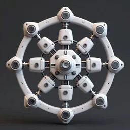 a centered robotic mandala by john lopez, by eddie mendoza, 3 d, trending on artstation, octane render, 8 k
