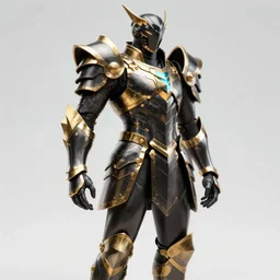 dragon warrior black and gold armor, concept art, honorable