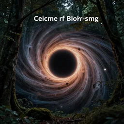 photo of a black hole in the fabrics of space and time, in the forest. Fantasy magic style. Highly detailed 8k. Intricate. Nikon d850 55mm. Award winning photography.