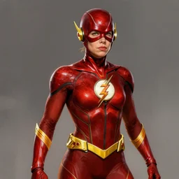 gal gadot as The Flash, digital painting, highly detailed