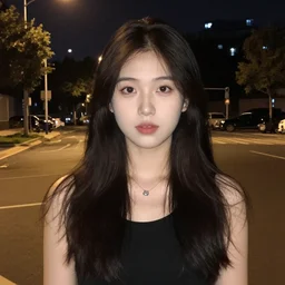 phone photo portrait at night