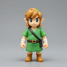 a small silicone toy of link, 4 k, realistic, silicone art.