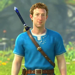 Screenshot of Mark Zuckerberg in The Legend Of Zelda Ocarina of Time
