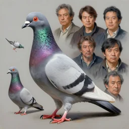 concept art of pigeon, highly detailed painting by dustin nguyen, akihiko yoshida, greg tocchini, greg rutkowski, cliff chiang, 4 k resolution, trending on artstation, 8 k