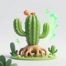 creature sushi roots cactus elemental flush of force nature micro world fluo light deepdream stylized digital illustration video game icon global illumination ray tracing advanced technology