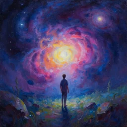 astral realm journey in oil painting, trending on artstation, award winning, emotional vibrant, highly detailed surrealist art