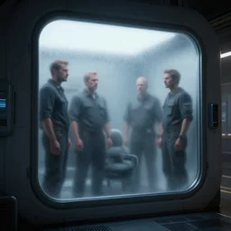 epic professional digital art of upright cryogenic chamber with frosted window and dim outline of passenger, hamish frater, jim burns, wayne barlowe, unreal engine 6 maya render, octane, hd, 4 k