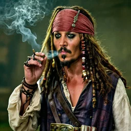 jack sparrow smoking weed