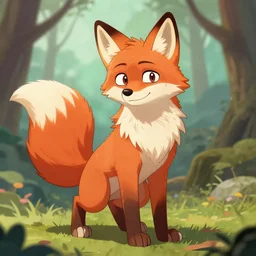 an anthropomorphic fox, fursona!!!! trending on furaffinity, by kawacy, by don bluth