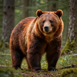 fire bear in the forest, realistic, 8 k, extremely detailed, cgi, trending on artstation, hyper - realistic render, 4 k hd wallpaper, premium prints available, by greg rutkowski