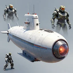 a bulbous space-station inspired by a nuclear reactor submarine and maschinen krieger, ilm, beeple, star citizen halo, mass effect, starship troopers, elysium, nasa