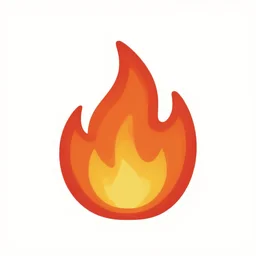 game icon for fire, digital vector style, two colors, sharp, simple, minimalist, 2 d