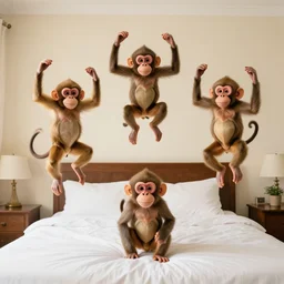 Five little monkeys jumping on a bed