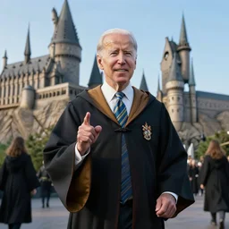 Joe Biden attending Hogwarts school of witchcraft and wizardry
