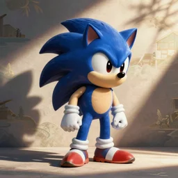sonic in the style of Japonism