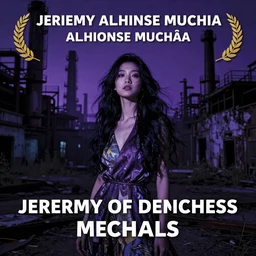 a beautiful young asian woman in abandoned industrial city at night, dark moody purple lighting, by jeremy mann and alphonse mucha, dramatic lighting, ethereal, stunning, breathtaking, awe - inspiring award - winning, 8 k