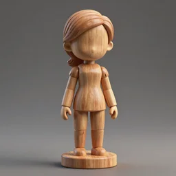 wooden figurine of emma watson, blender, unreal engine, concept art, octane render, highly detailed, smooth, sharp focus