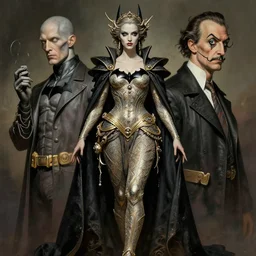 3 d goddess batman, beautiful intricately detailed costume. artwork by giger and dali and beeple and greg rutkowski