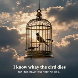 I know why the caged bird dies/for I too have touched the skies