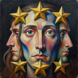Intricate five star witch doctor facial portrait by Pablo Picasso and Greg Rutkowski, oil on canvas, HDR, high detail, Photo realistic, hyperrealism,matte finish, high contrast, 3d depth, masterpiece, vivid and vibrant colors, enhanced light effect, enhanced eye detail,artstationhd