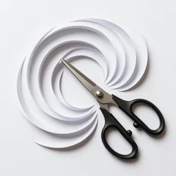 Incredible spiral scissors cut paper in all directions,