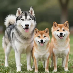 husky shiba inu, 4 k photography, ultradetailed, ultrarealistic, photorealistic