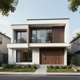 mid modern house, dotism, stylized