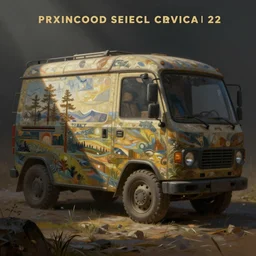 a concept art of a vehicle, fresco secco paintings, artstation