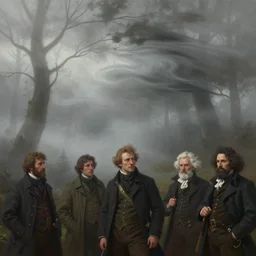 a beautiful digital illustration painting of a foggy forest turbulent wind by benoit b. mandelbrot, steven belledin, martin johnson heade, lee madgwick, caspar david friedrich, and david rios ferreira. 8 k resolution trending on artstation concept art digital illustration