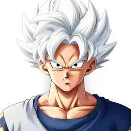 a portrait of jesus with super saiyan hair