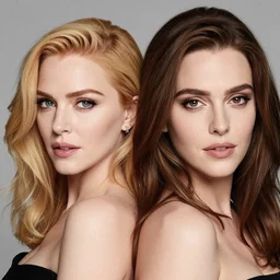 portrait of beautiful christina hendricks and katie holmes hybrid by mario testino, headshot, detailed, award winning, sony a 7 r