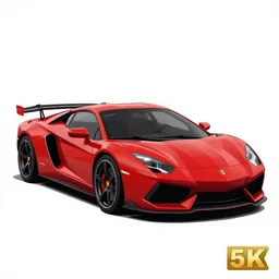 Red Hot European Style Sports Car, Cartoon, Caricature, Airbrush, Vector Illustration Pro Vector, 8k