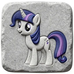 stone embossing of Twilight Sparkle from My Little Pony