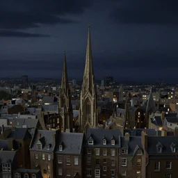 city under night sky, artstation, by john constable, photoshoot, 3 - dimensional, in a symbolic and meaningful style
