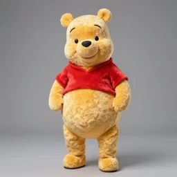 photo of a man cosplaying as winnie - the - pooh ( pooh bear ), award winning professional studio photography