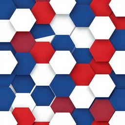 abstract red blue and white hexagon wallpaper design