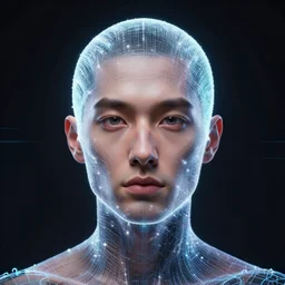 self portrait. internet singularity consciousness 3. digital art. 2 0 3 7