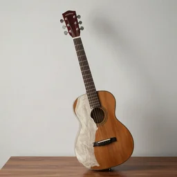 a vase with a guitar inside