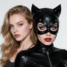 beautiful aesthetic portrait of Catwoman by wlop and Julia Razumova, headshot, deviantArt, trending on artstation, artstation HQ