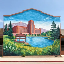 Beautiful mural depicting Fort Collins Colorado