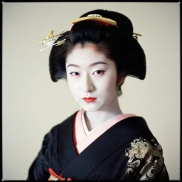 Portrait Photograph of a Japanese Geisha Ilford Delta 3200 Professional