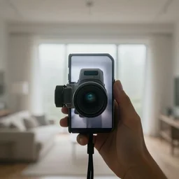 Beautiful cameraphone, soft liminal foggy Photograph inside an estate-flat